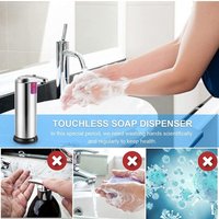 New Stainless Steel Automatic Soap Dispenser Waterproof Electric Touchless Soap Dispenser Foam Soap Machine Bathroom