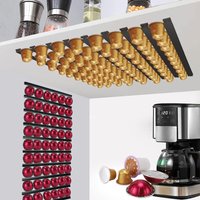 Self Adhesive Coffee Pad Wall Mounted Capsule Holder DIY Pod Compatible With K Cup Pods,Nespresso Pods