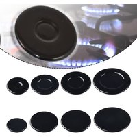 4 Pcs Cooker Hob Gas Burner Cap Round Non-stick BBQ Grill Mat For Medium Gas Cookers Burner Covers Cooking Grilling Sheet Parts