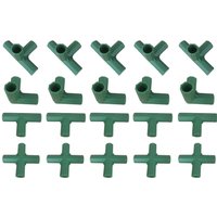 Set of 20 Greenhouse Building Fittings Frame Connectors for Flower Stands Greenhouse Bracket Gardening Awning Joints