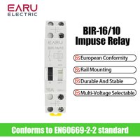 Dual Voltage Impulse Relay 16A AC DC 12V 24V 220V Household Electric Pulse Control Relay Auto Control Relay for Lighting Circuit