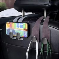 New 2 In 1 Car Hook Car Rear Seat Back Hooks Headrest Hanger Clip Universal Double Hooks Holder Storage Car Interior Accessories