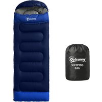 Adult sleeping bag 3-season mummy-style sleeping bag Lightweight Compact Camping Travel Navy blue