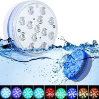 Newest Submersible 13LED Underwater Light with Remote Control Underwater Pool Light IP68 Bright Lamp RGB for Pond/Pool/Aquarium