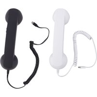 Retro Phone Handset with Volume Control Ergonomic Type C Wired Telephone Handset Receiver For Cellphone Video Call Conference