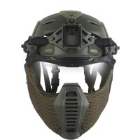 Tactical Full Protective Helmet Hunting Airsoft Paintball 3.0 Wendy Helmet with Flip Goggles Ear Cover Mask Training Gear