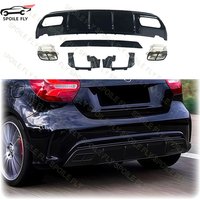 2013-2018 For Mercedes A Class Benz W176 A180 A200 A250 A45 AMG Hight Quality ABS Car Rear Bumper Lip Spoiler Body Kit