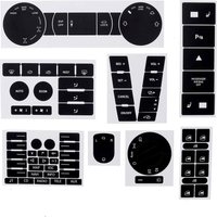 9pcs Car Steering Wheel Windows Headlight Climate Switch Worn Button Repair Stickers Decals For VW For Volkswagen Touareg 04-09