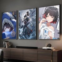 Zenless Zone Zero Ellen Joe Poster Sticky Wall Art Printing Waterproof Home Living Bed Room Bar Aesthetic Decor