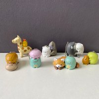 Qualia Japanese Official Sumikko Gurashi Eastern Zoo Collaboration Mini Gachapon Figurines Keychain Collectible Toys