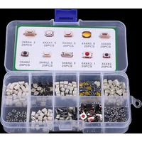 250Pcs 10 Types Light Touch Switch Car Keys Button Touch Microswitch Car Tactile Push Button Keypad Switch