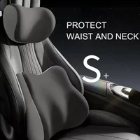 NEW Memory Foam Car Universal Headrest Lumbar Cushion Back Cushion Lumbar Pillow Car Comfort Neck Pillow Car General Accessories