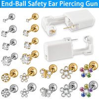 1PC Disposable Sterile Ear Piercing Unit Ear Cartilage Tragus Helix Piercing Gun More Safety Piercer Tool Machine Choose Design