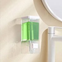 Bathroom Non-punching Manual Press Soap Dispenser Wall Hanging Traceless Paste Disinfectant Bottle Transparent Soap Dispenser