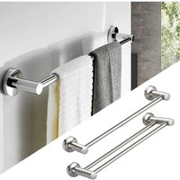 1PC 30cm Towel Bar Stainless Steel Towel Rack Extended Thickened Single Double Pole Bathroom Hotel Grade Wall Mounted Holder