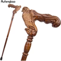 Brown Owl Eagle Wooden Fashion Stick Decorative Vampire Party Wood Cane Mace Wand Crosier 94cm Performance Stage Cane
