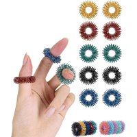 10Pcs Spiky Sensory Finger Rings Acupressure Massager Stress Relief Anti-Anxiety Fidget Toys For ADHD Autism Teens Adults