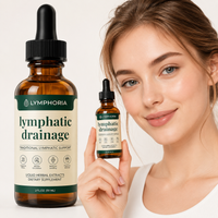 Gouttes de soutien lymphatique à base d'extraits naturels de plantes, formule liquide douce pour le soin de la circulation et le soulagement de l'inconfort lié au gonflement chez les adultes.