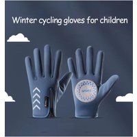 AliExpress Children's Gloves Warm Cycling Winter Autumn Waterproof Kids Reflect Light Non-Slip Ski Fleece Boy Girl Scooter Gloves Zipper