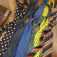 2026 New Design 8cm Polka Dot Printed Neck Ties Adult College Boys Preppy Chic Casual Diamond Striped Black Navy Silky Neckties