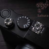 Handmade Sakura Metal Shutter Button Hot Shoe Cover Retro for Fuji XT4 XT5 XT50 XE4 XM5 Nikon Leica Q3 M11 Panasonic S9 Camera