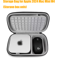 Hard Carrying Storage Bag for Apple 2024 Mac Mini M4 Cover Shell Travel Portable Soft Inner Waterproof zipper Shockproof Box