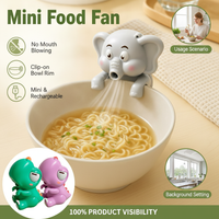 Mini Fan Elephant Electric Hanging Cup Bowl Basin Splashing Free Multi-Functional Baby Feeding Aid Food Soothing Artifact