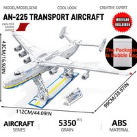 AN-225 Large Transport Aircraft Model Building Blocks Big Size 5350PCS Brick Airplane Architecture Set Assembly Kid Toy For Gift