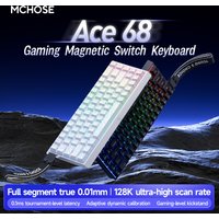 MCHOSE ACE 60 Pro ACE68 V2 Magnetic Axis Gaming Mechanical Keyboard Wired Hot Swap 0.08ms 0.001mmRT 8KHz Customized 256K SOCD/RS