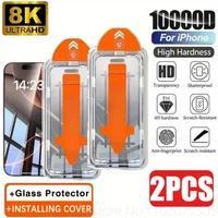 2pcs HD Tempered Glass for IPhone 17 Air 17 Promax 14 15 Plus 13 12 Mini Screen Protector 16 Promax 11 Pro Dust-free Compartment