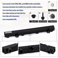 K SERIES Heavy FUEL RAIL kit High Flow Injection fuel rail FOR HONDA K20 K24 RSX CIVIC SI,INTEGRA EP3 with gauge Engine part
