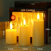 1 Pcs Flameless Candle Lights, Bullets, And Swinging Led In Three Sizes, Available For Aa Battery Powered Gifts And Home Decor