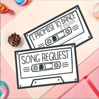 1/50pcs Retro Cards, Dance Commitment Cards, Wedding Song Request Cards - Music Suggestion Cards,Back To School,School Supplies