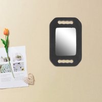 Barber Mirror Rectangle Handheld Wall Mount Foam Back Unbreakable Safety Design for Hair Salon Beauty Makeup Styling Self