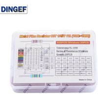 600PCS 30Values 1/4W Metal Film Resistor Assortment Kit - 20PCS Each, Boxed for Electronics DIY, Repair & Projects