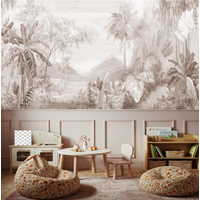 Custom Size Mural Hand-Painted Vintage Jungle Banana Tree Palm Tree Wallpaper Living Room Bedroom Children's Room Big Tree Mural