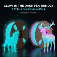 Glow in Dark Rainbow Blue Green Color Changing PLA Filament 1.75mm 250g Luminous Multicolor 3D Printer Filament Dimensional Accu