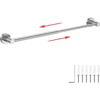 Towel Bar Wall Mounted Towel Holder Adjustable Stainless Steel Hand Towel Rack Retractable Towel Bar Rack Bathroom Space Saving
