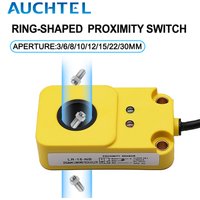 AUCHTEL Ring Inductive Proximity Switch 3 6 8 10 12 15 22 30mm Screw Spring Steel Ball Metal Object Speed Detect Sensor NPN PNP