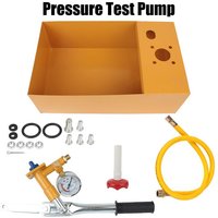 25KG Water Pressure Tester Manual Hydraulic Test Pump Machine Oil Test Pump with G1/2" Hose 2.5MPa Pressure Test Pump