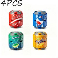 Neue 4 beliebte Soda-Dosen-Slider-Spielzeuge, kreative Stressabbau-Spielzeuge, Fingerspinner mit Dosen-Designs zur Stresslinderung.