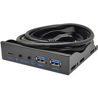 USB Front Panel For PC USB 3.2 Type C + 2X USB3.0 + 3.5mm Earphone Microphone For 3.5" Bay 10Gbps Front Panel