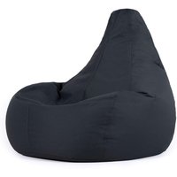 Dalton Gaming Bean Bag Chair, Charcoal Grey, Water Resistant Fabric, Beanbag for Indoor and Outdoor Use with Filling Included,