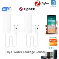 Tuya WiFi Zigbee Water Leak Sensor, Water Leak Detector, Smartlife APP Notification Alerts,Water Flood Leak Alarm Home Security