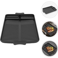 Korean Bbq Pan Large Rectangular Maifan Stone Nonstick Grill Plate Indoor Outdoor Stove Top Camping Barbecue Oil Spill Baking