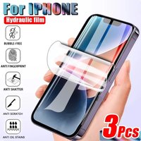 3Pcs Hydrogel Film for iPhone 15 13 12 14 11 Pro Max Screen Protector 11 14 15 XS XR X 7 8 15 Plus