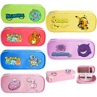 Pokemons Pencil Case Pikachu Squirtle Charmander Student Kid Girl Boy Stationery Bag Large Capacity Pen Box Pouch School Supplie