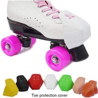 1 Pair Skates Roller Anti-friction Feet Toe Cap Guard Leather Skating Cover Protectors for Outdoor Sports Training