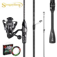 Sougayilang UL Spinning Fishing Rod and Reel Combo Carbon Fiber Fishing Pole 5.2:1 Gear Ratio Reel for Freshwater Bass Fishing
