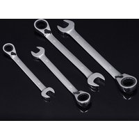 Reversible Ratcheting Combination Wrench, Open Ended Spanner, 72 Teeth Ratchet Wrench,Metric, CR-V, Corrosion Resistant
